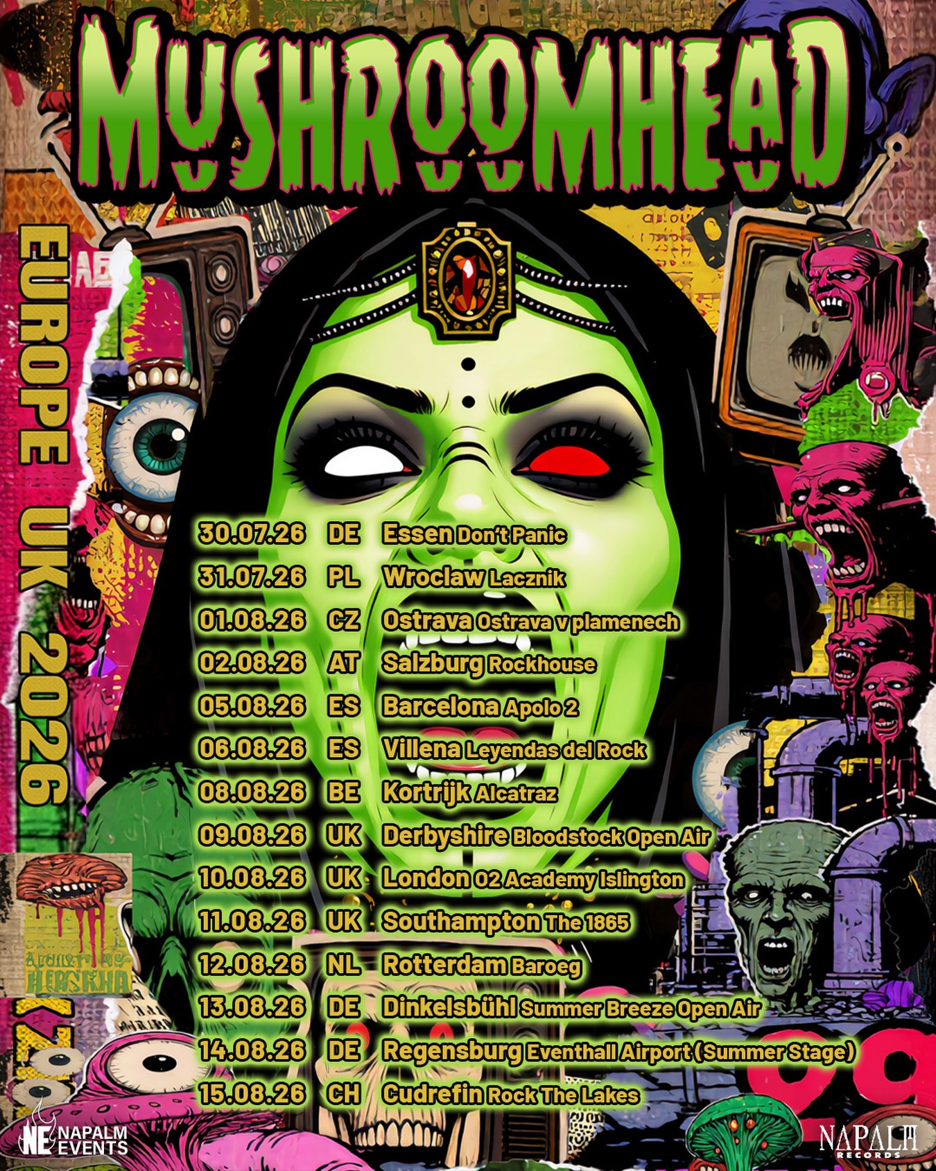 Mushroomhead Soul of a New War Machine Tour Poster 2026